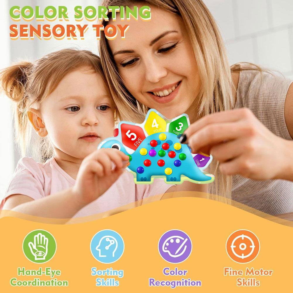 Kids Education Design - 恐竜分類おもちゃ 色認知感覚遊び ストレス解消教育玩具 幼児用 子供用 安全素材