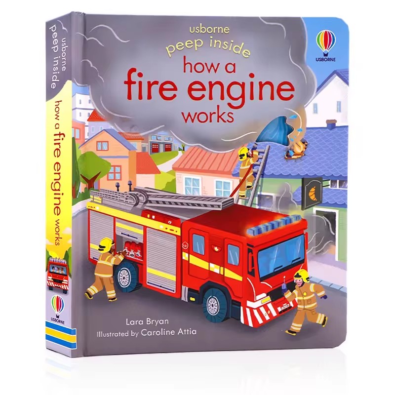 Kids Education Age - Usborne ピープインサイド 消防車の仕組みを知る 3D フラップ絵本 子供用
