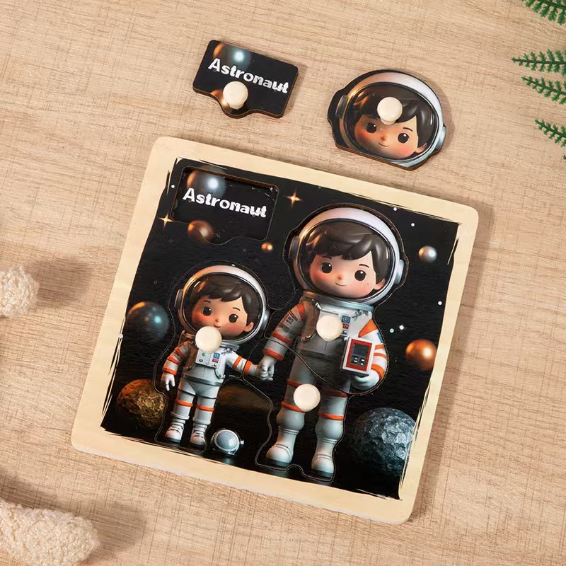 Kids Education Design - 宇宙飛行士デザインの5ピン教育用ハンドグラブボードおもちゃ、子供向けの楽しくてインタラクティブな学習体験