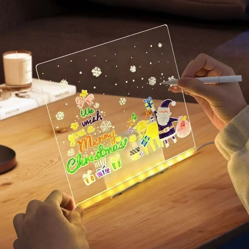 Kids Education Age - マジックグロー キッズ ドローイングボード：再利用可能なLCDタブレット、3歳～6歳以上向けの消せるライトアップ落書きパッド | 楽しい知育玩具メニューボード