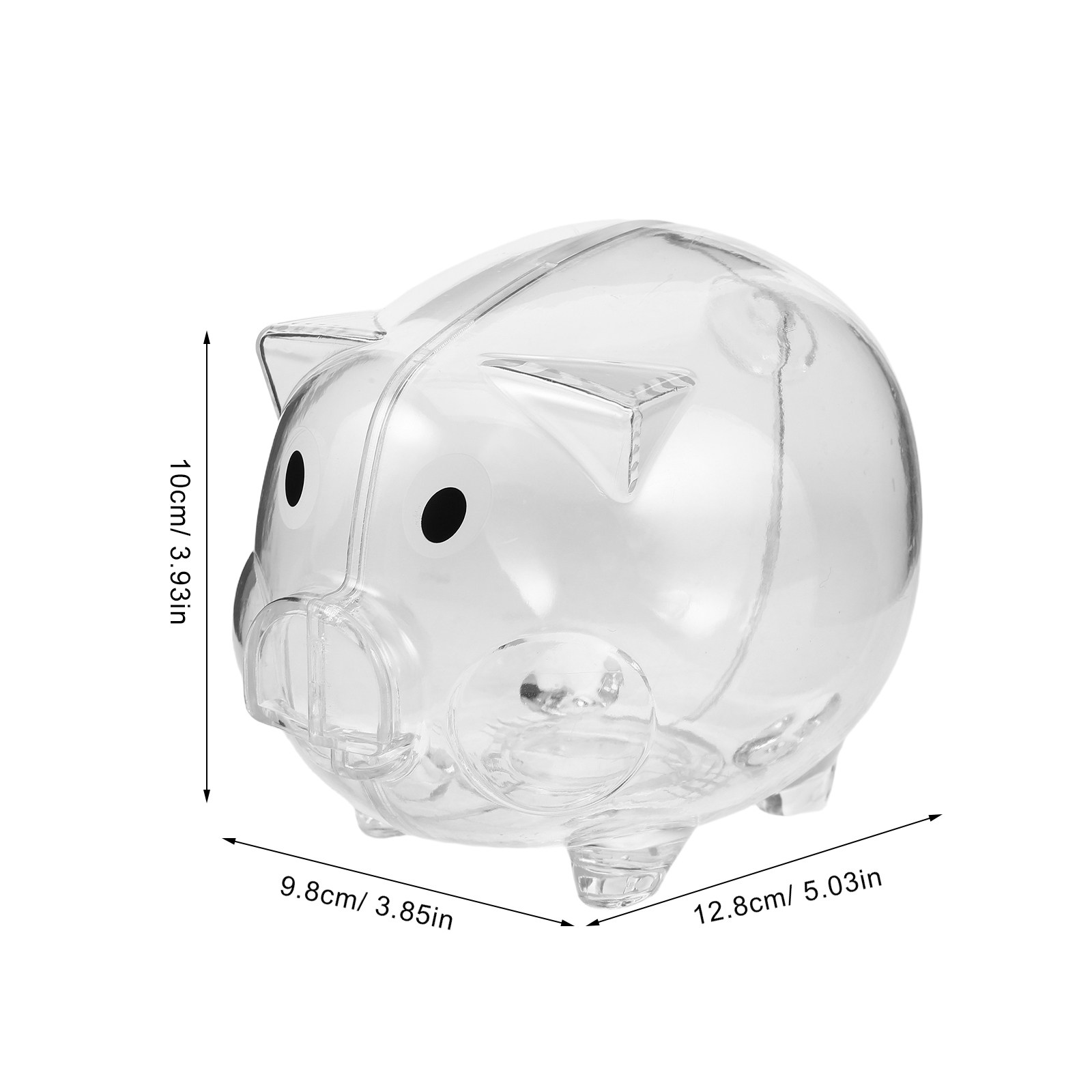 2個入り透明貯金箱 子供用安全プラスチック製コインジャー 現 - Kids Education Savings のレビューと価格