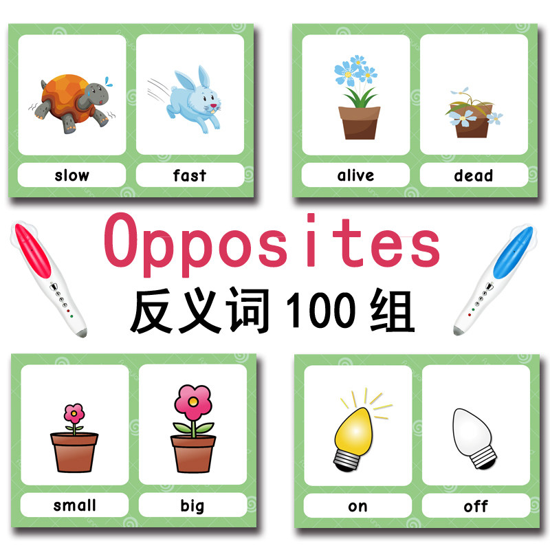 100組の反対語フラッシュカード 英語語彙カード 子供向け  - Kids Education Age のレビューと価格
