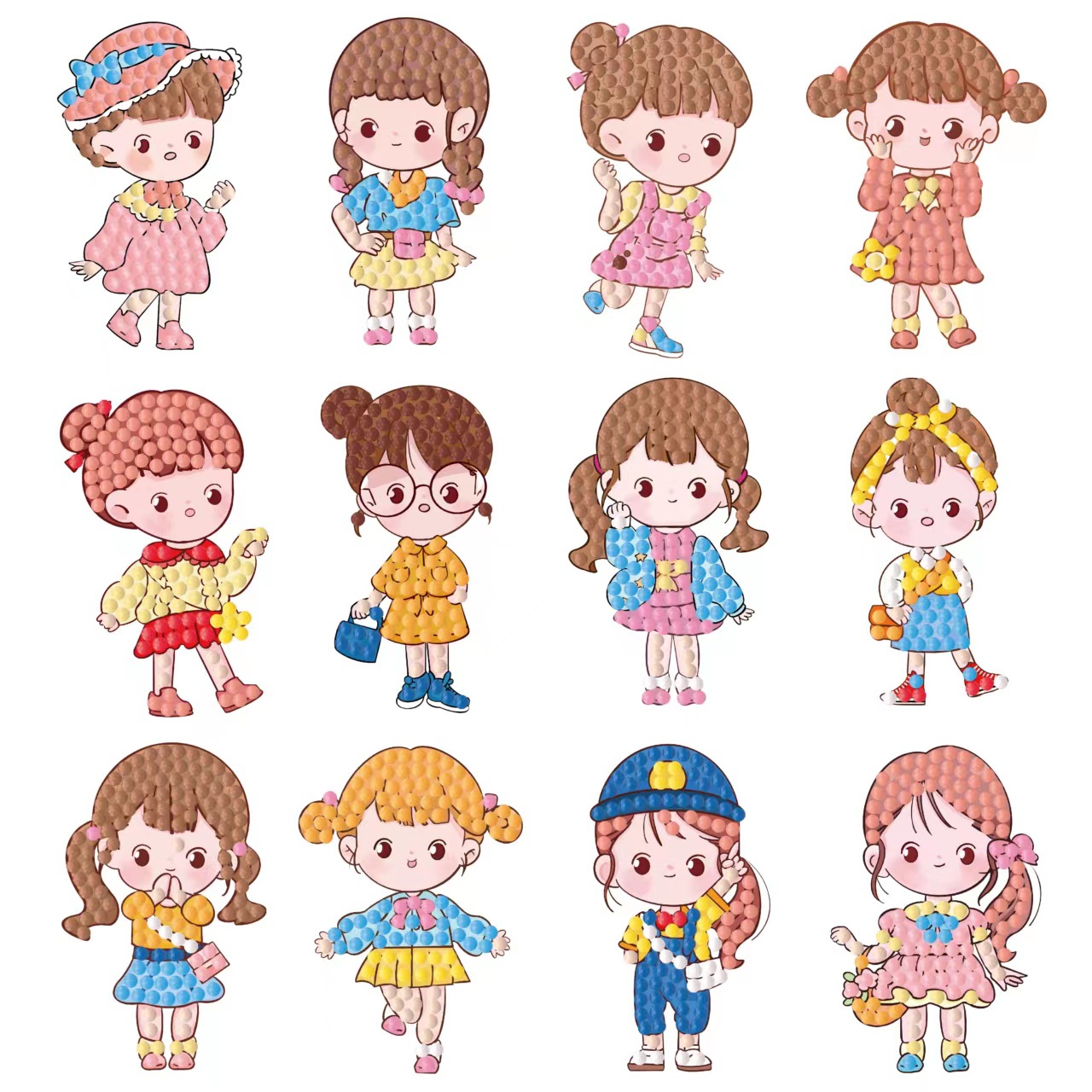 漫画のプリンセス5Dダイヤモンドステッカー子供DIY手作り教 - Kingdom Kids Education のレビューと価格