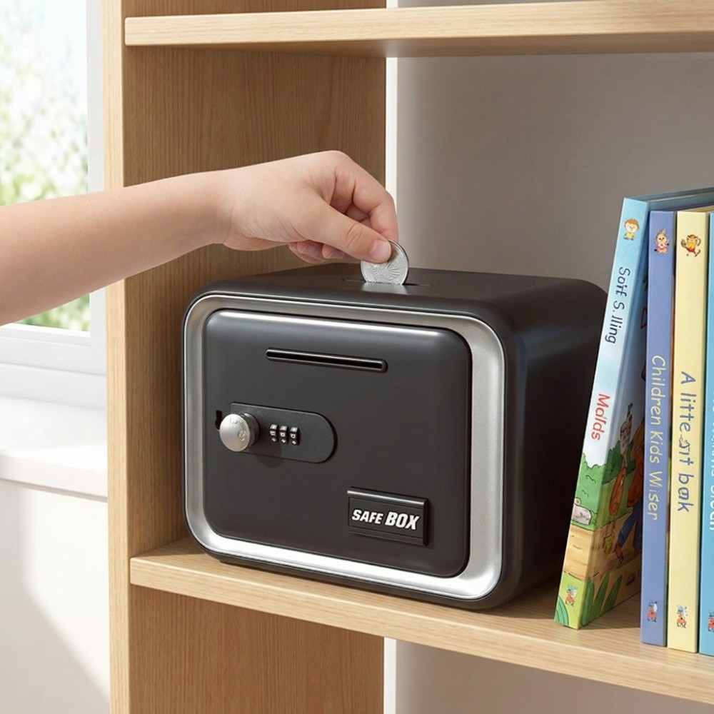 パスワードロック付き子供用貯金箱、教育玩具、コイン・紙幣投入 - Kids Education Savings のレビューと価格
