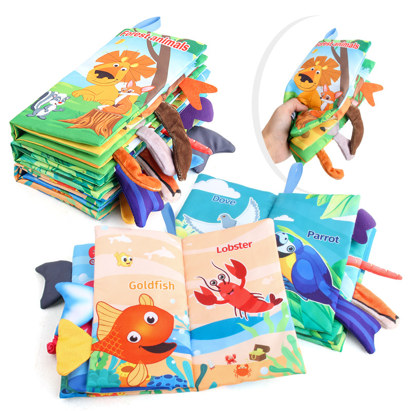 新しい赤ちゃん布の本視覚と聴覚トレーニング早期教育玩具子供漫 - Kids Education Books のレビューと価格