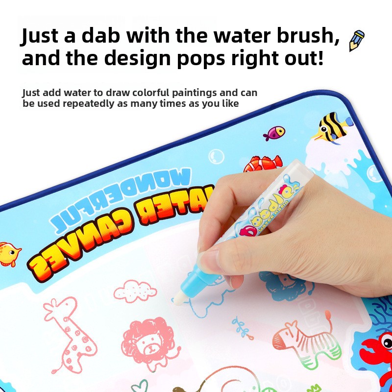 子供用大型マジックウォータードローイングマット、落書きアクア - Kids Education Rug のレビューと価格