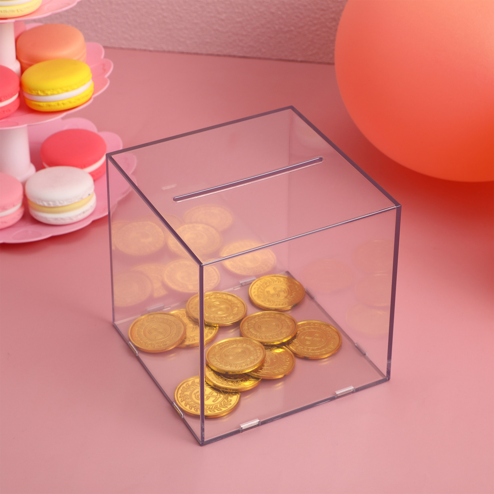 透明アクリルキューブ貯金箱 子供用 知育玩具 マネーボックス - Kids Education Savings のレビューと価格