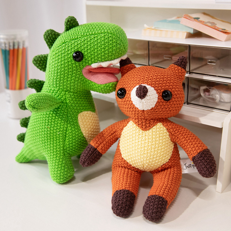 かわいいニットぬいぐるみ、クマ、ウサギ、ゾウ、キツネ、恐竜の - Kids Education Movies のレビューと価格