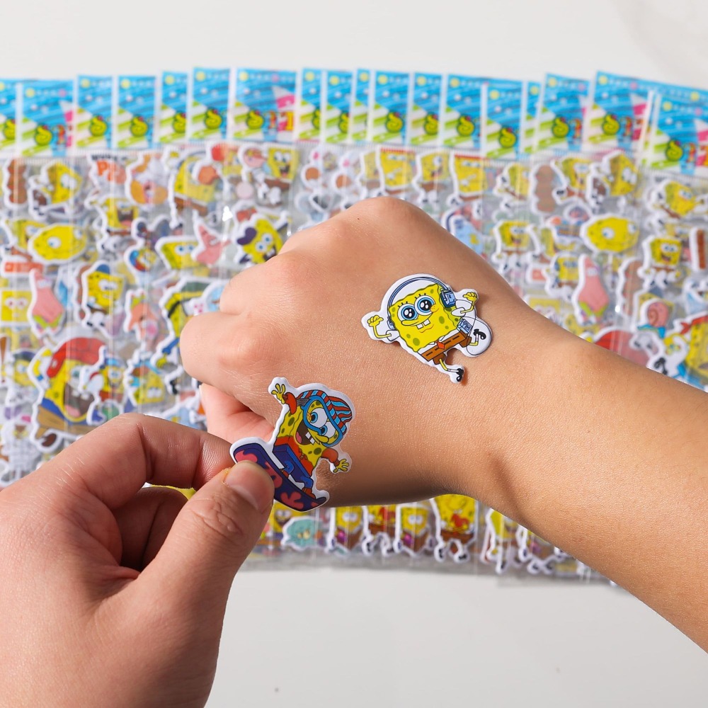 スポンジボブ 3D ステッカー 12 パック - かわいい漫 - Kids Education Movies のレビューと価格