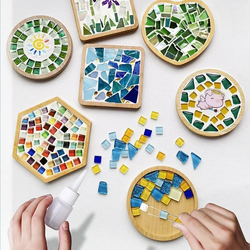 手作り DIY モザイクカップマット底竹パッドハートスクエア - Kids Education Rug のレビューと価格