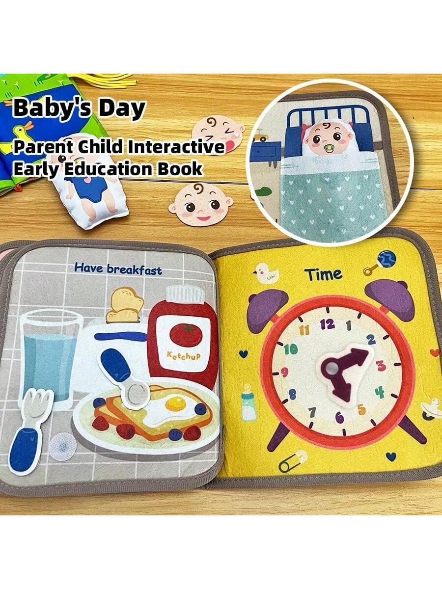 モンテッソーリ ベビービジーブック、ベビー布絵本学習玩具、1 - Kids Education Books のレビューと価格