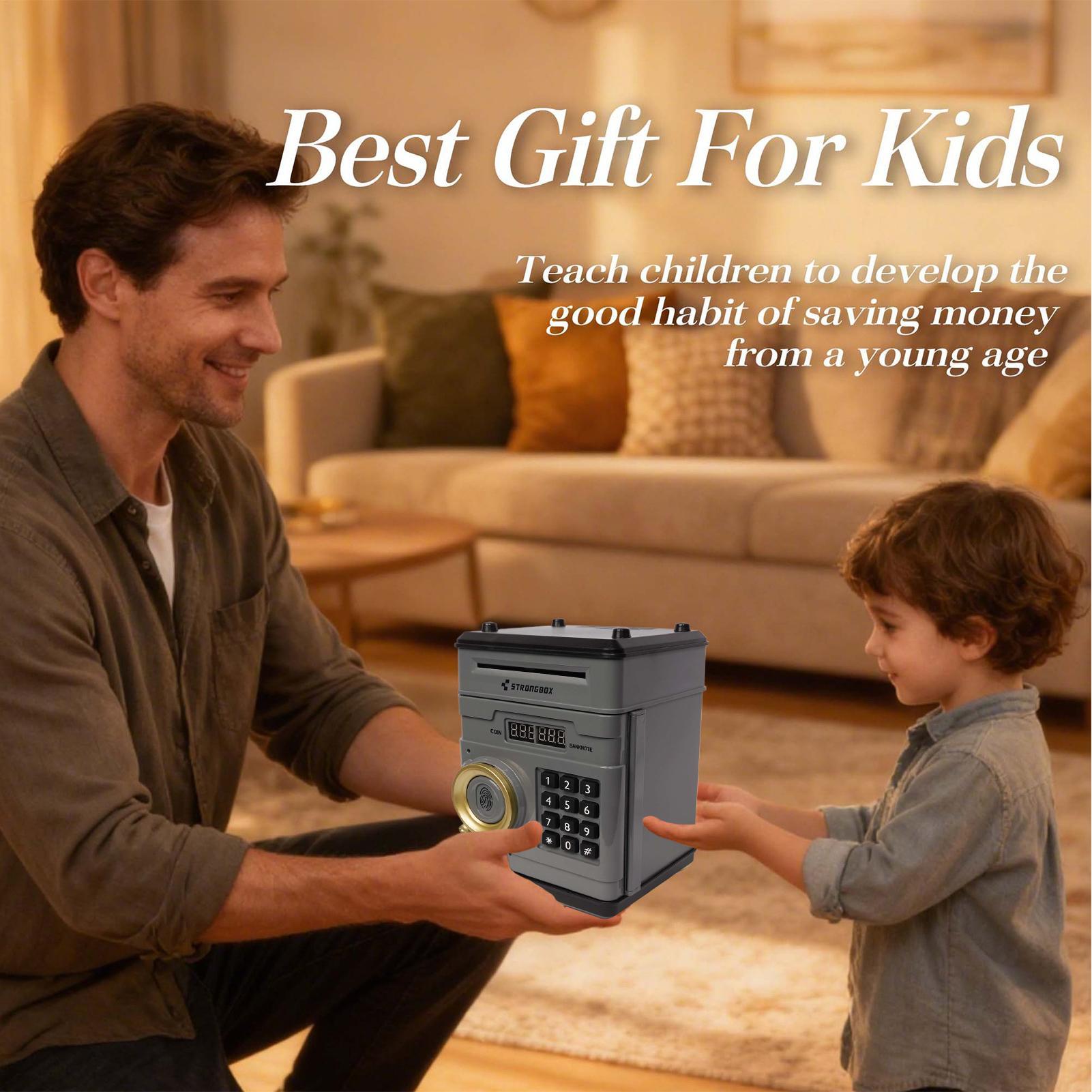 電子マネーバンクセーフボックス、デジタルパスワードロック付き - Kids Education Savings のレビューと価格
