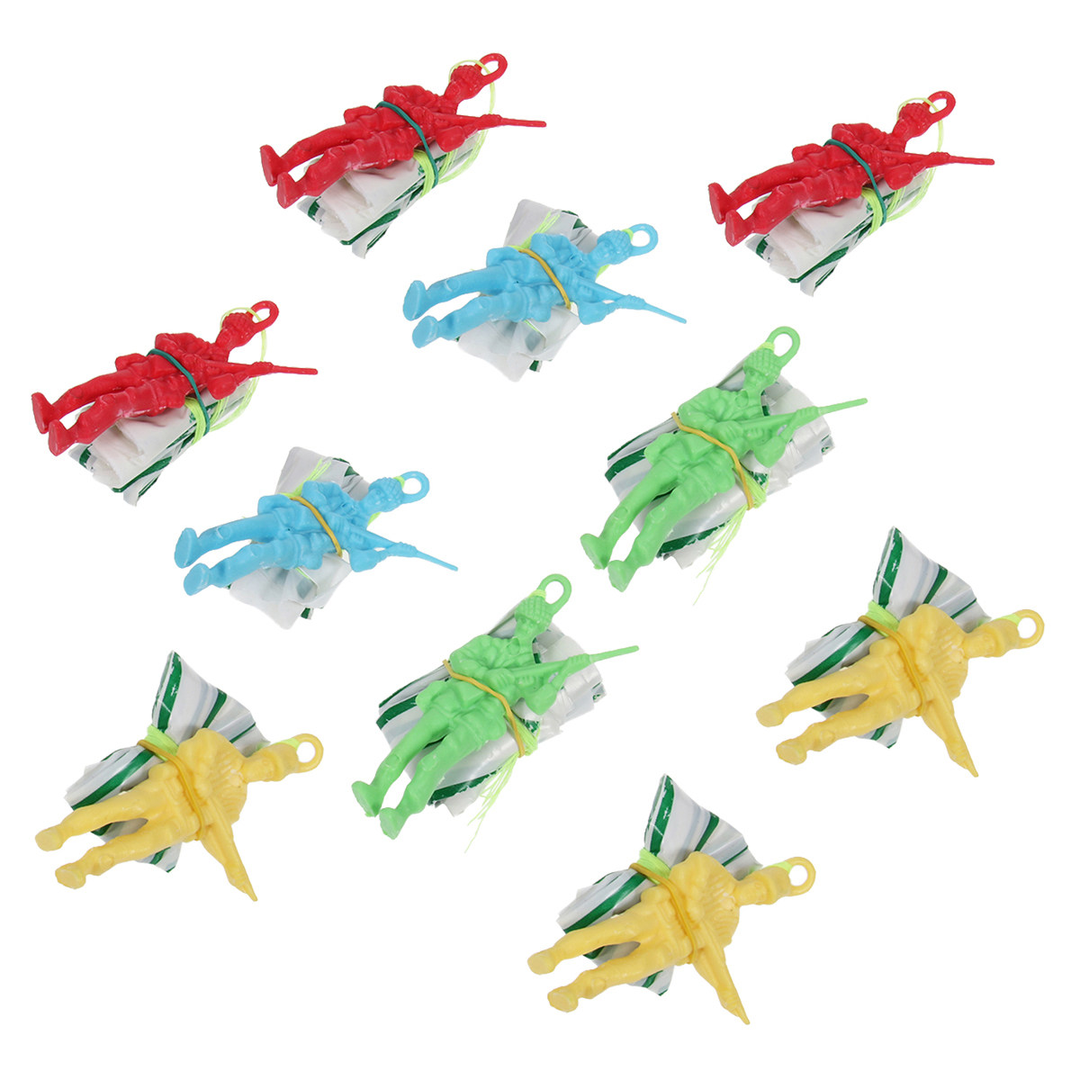 10個入り兵士パラシュート手投げミニデザイン高級プラスチック - Kids Education Design のレビューと価格