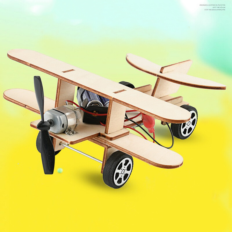 STEM 木製電動複葉機モデルキット子供のための科学プロジェ - Kingdom Kids Education のレビューと価格