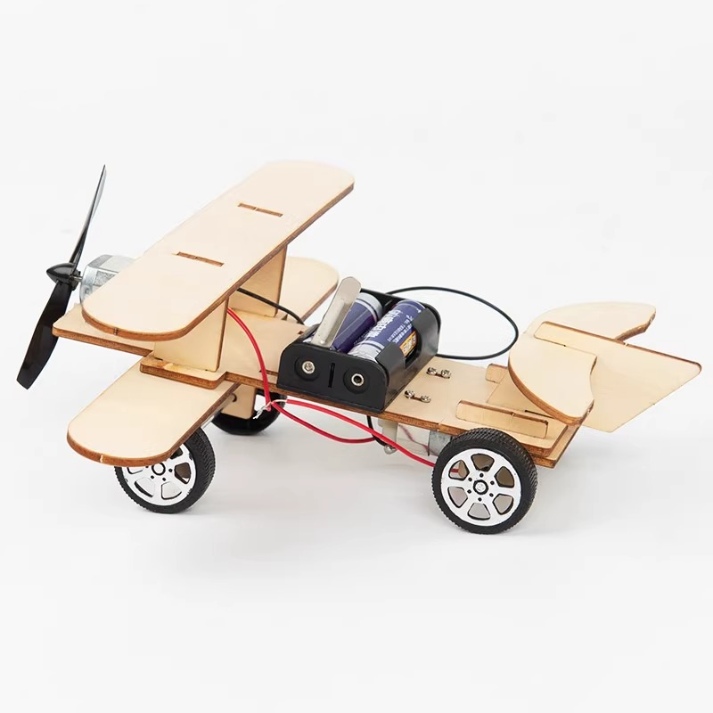STEM 木製電動複葉機モデルキット子供のための科学プロジェ - Kingdom Kids Education のレビューと価格