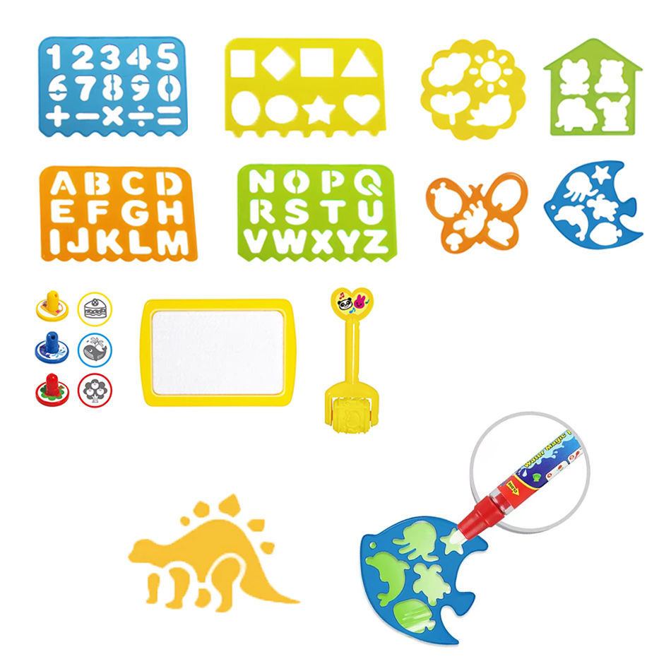 魔法の水塗り絵マットアクセサリーローラーシール動物デジタルテ - Kids Education Rug のレビューと価格