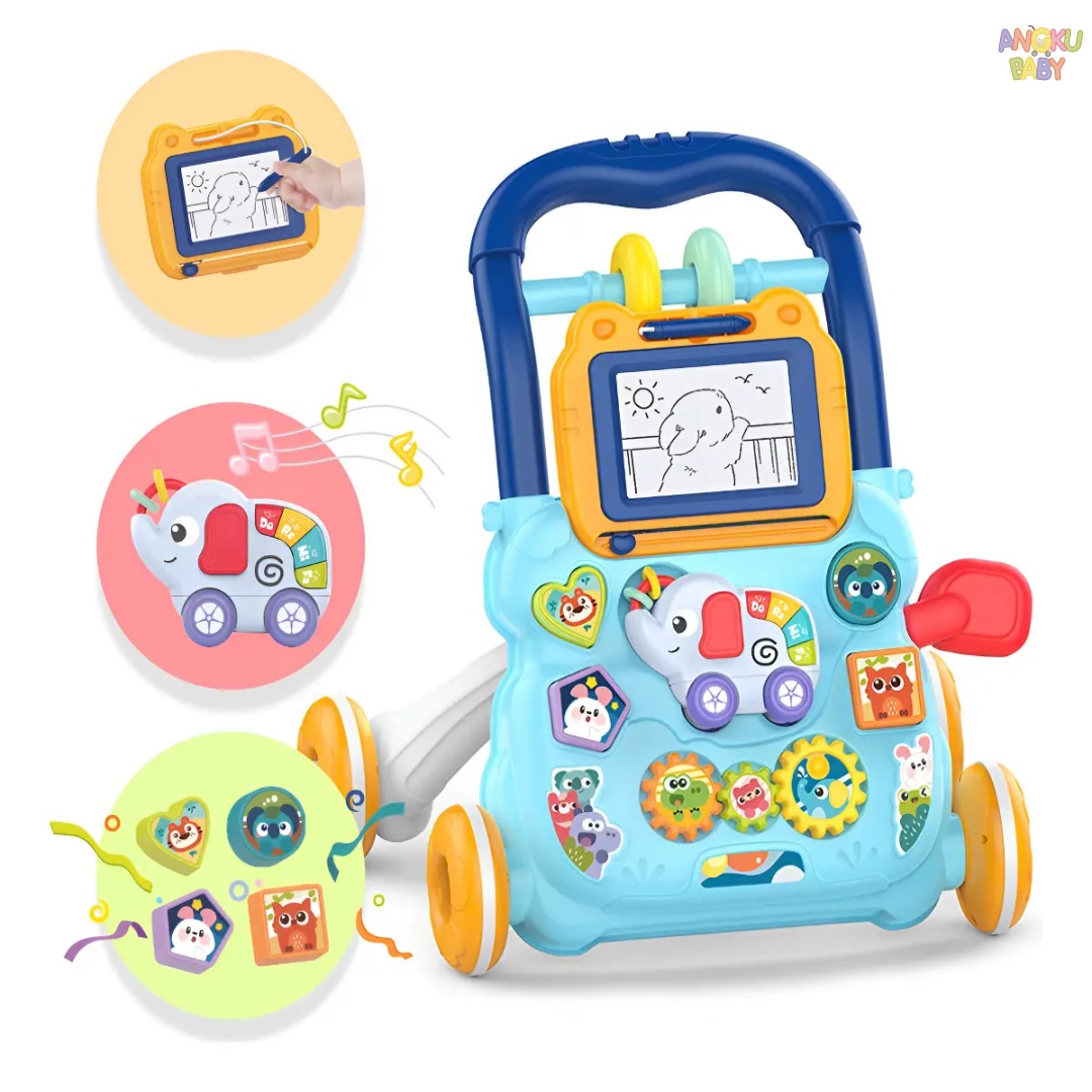 早期教育用ベビーウォーカー、取り外し可能な描画ボード付き、転 - Kids Education Tips のレビューと価格